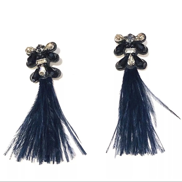 Stella & Dot French Twist Feather Earrings - Picture 7 of 7